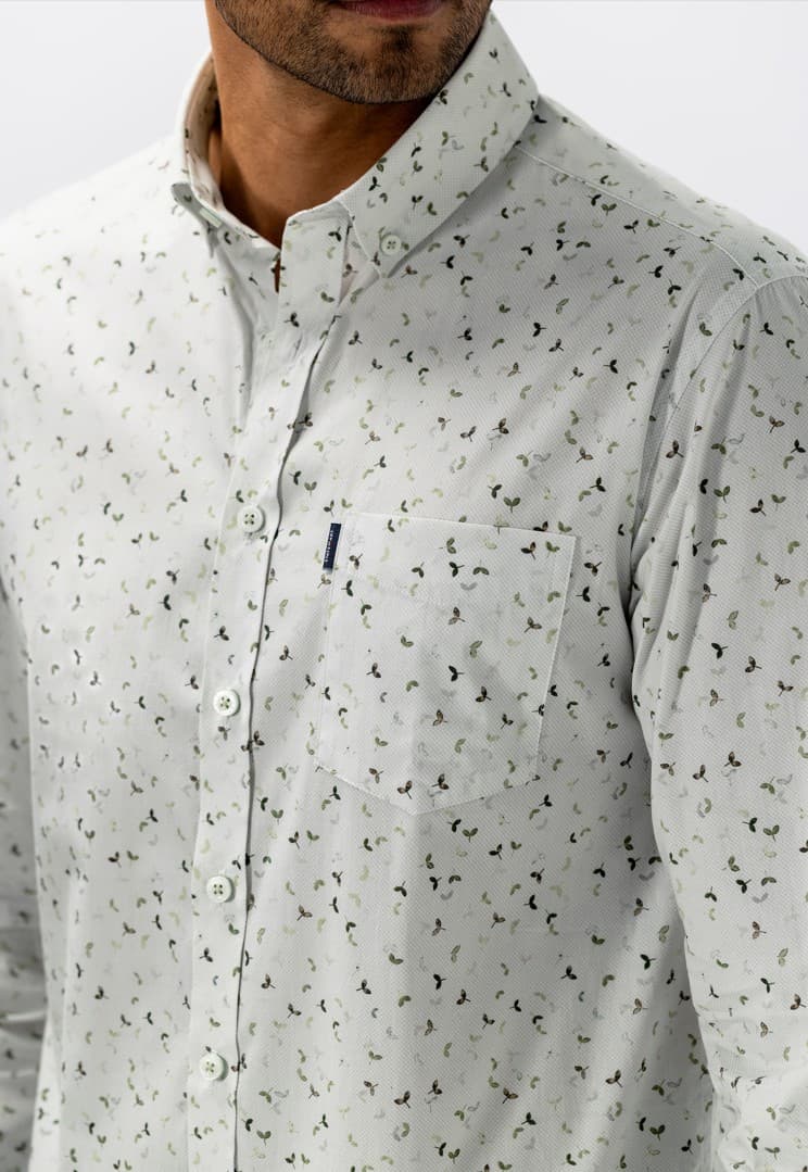 Poplin print ls bd