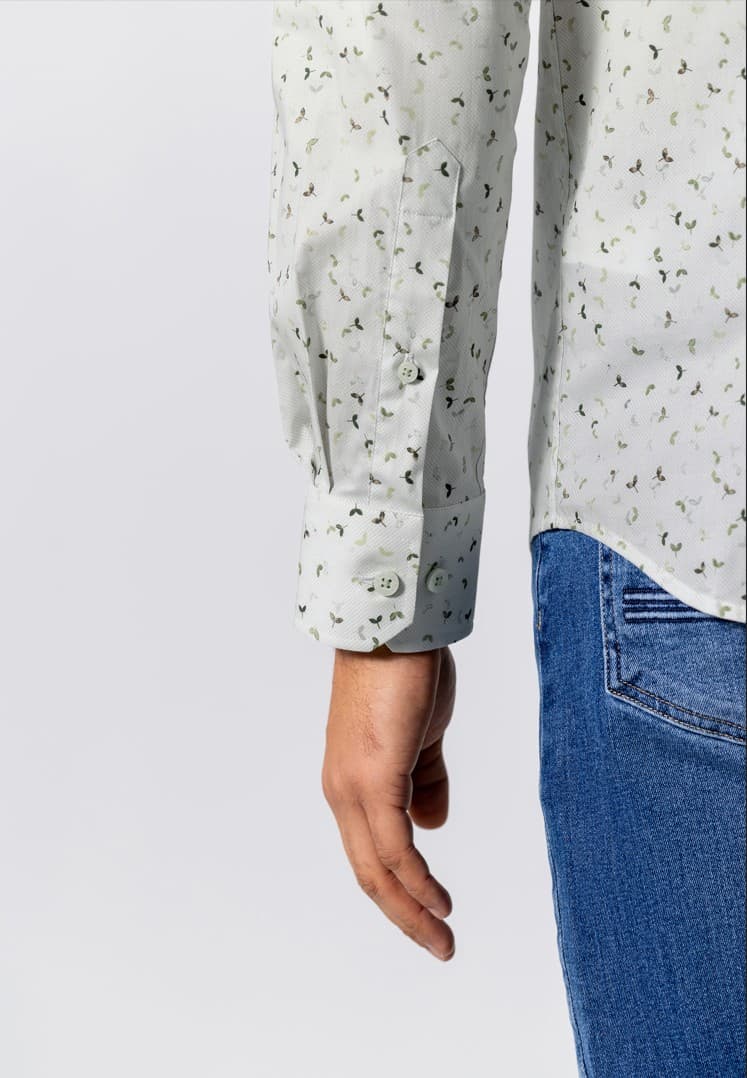 Poplin print ls bd