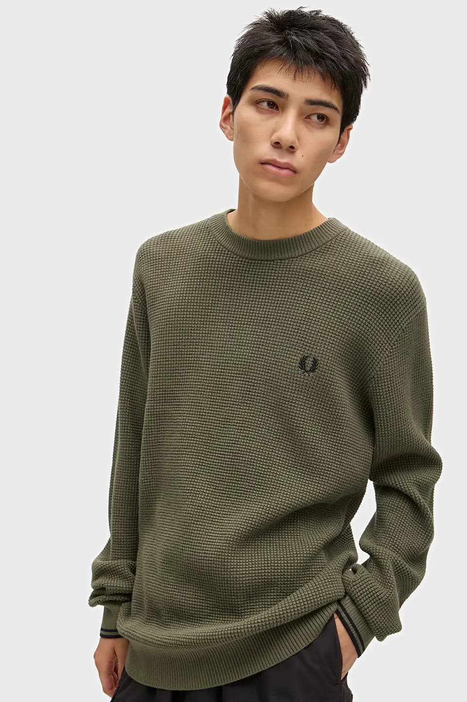 Fred Perry Waffle Stitched Jumper