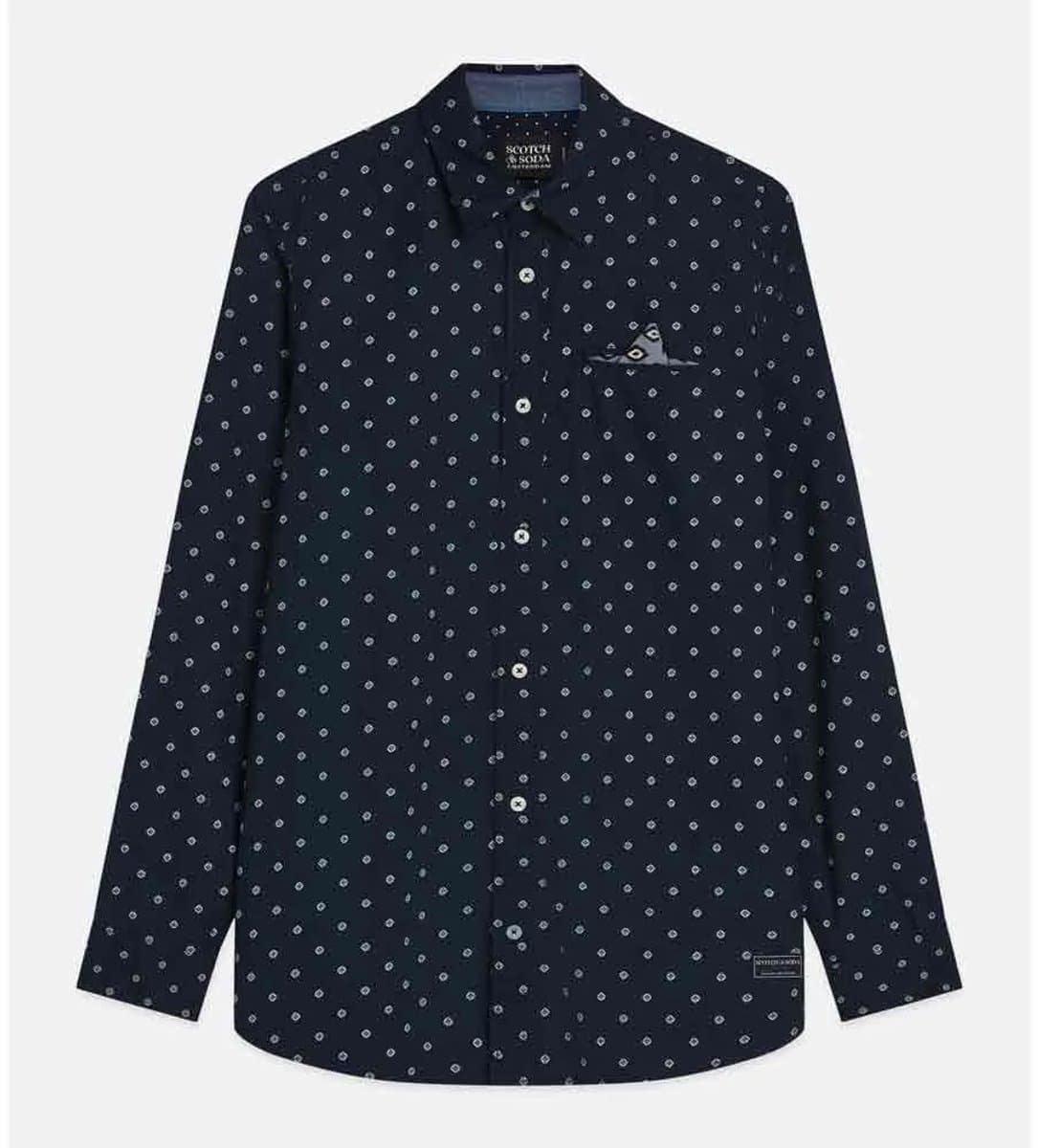 Scotch & Soda Printed Cotton Poplin Regular-Fit Shirt 184700-401