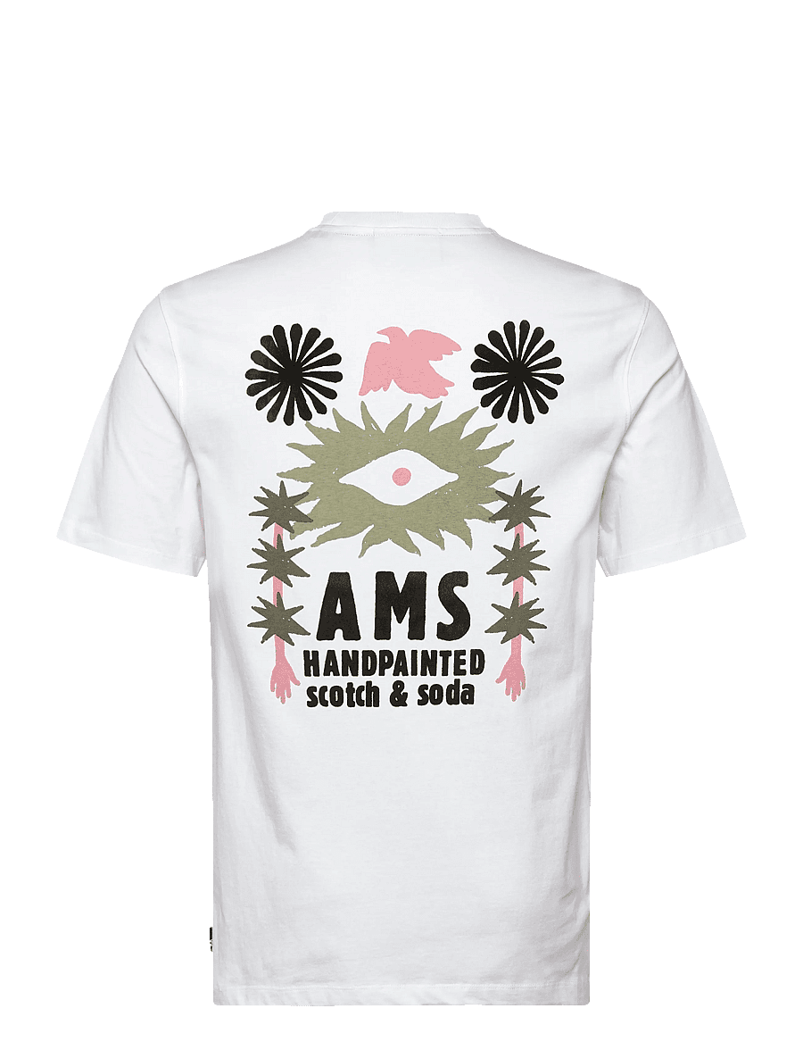 Front and back artwork relaxed-fit T-shirt