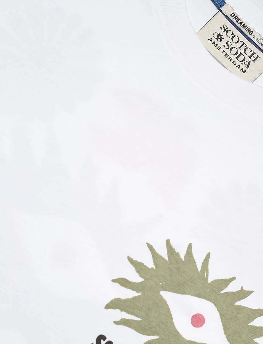 Front and back artwork relaxed-fit T-shirt