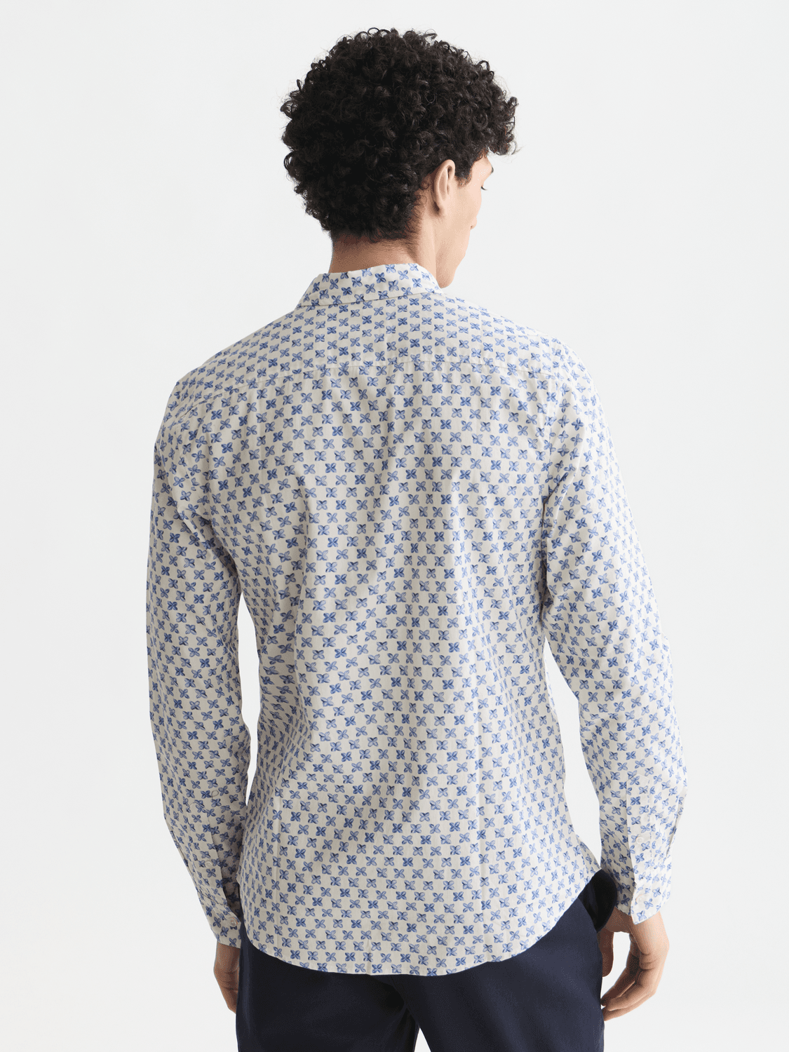 MICRO-PRINTED SLIM-FIT SHIRT