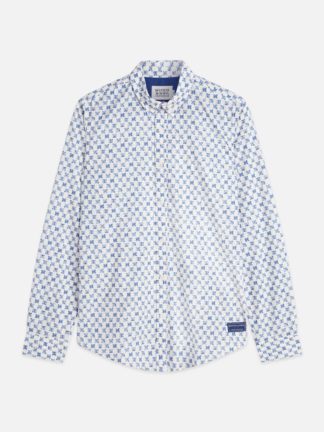 MICRO-PRINTED SLIM-FIT SHIRT