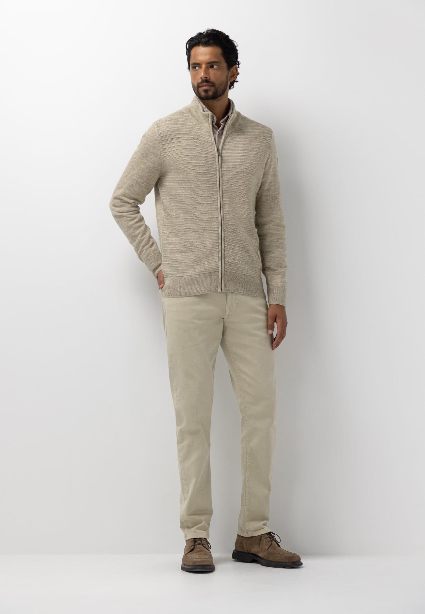 Vest met structuurpatroon 161-26075-8719