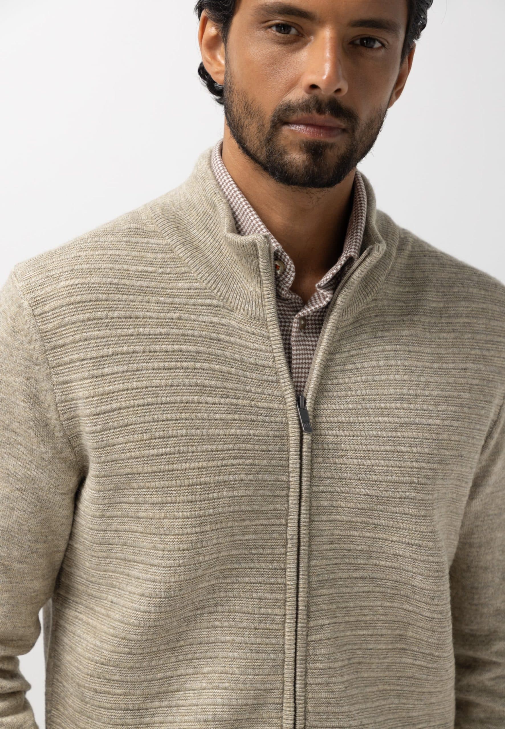 Vest met structuurpatroon 161-26075-8719