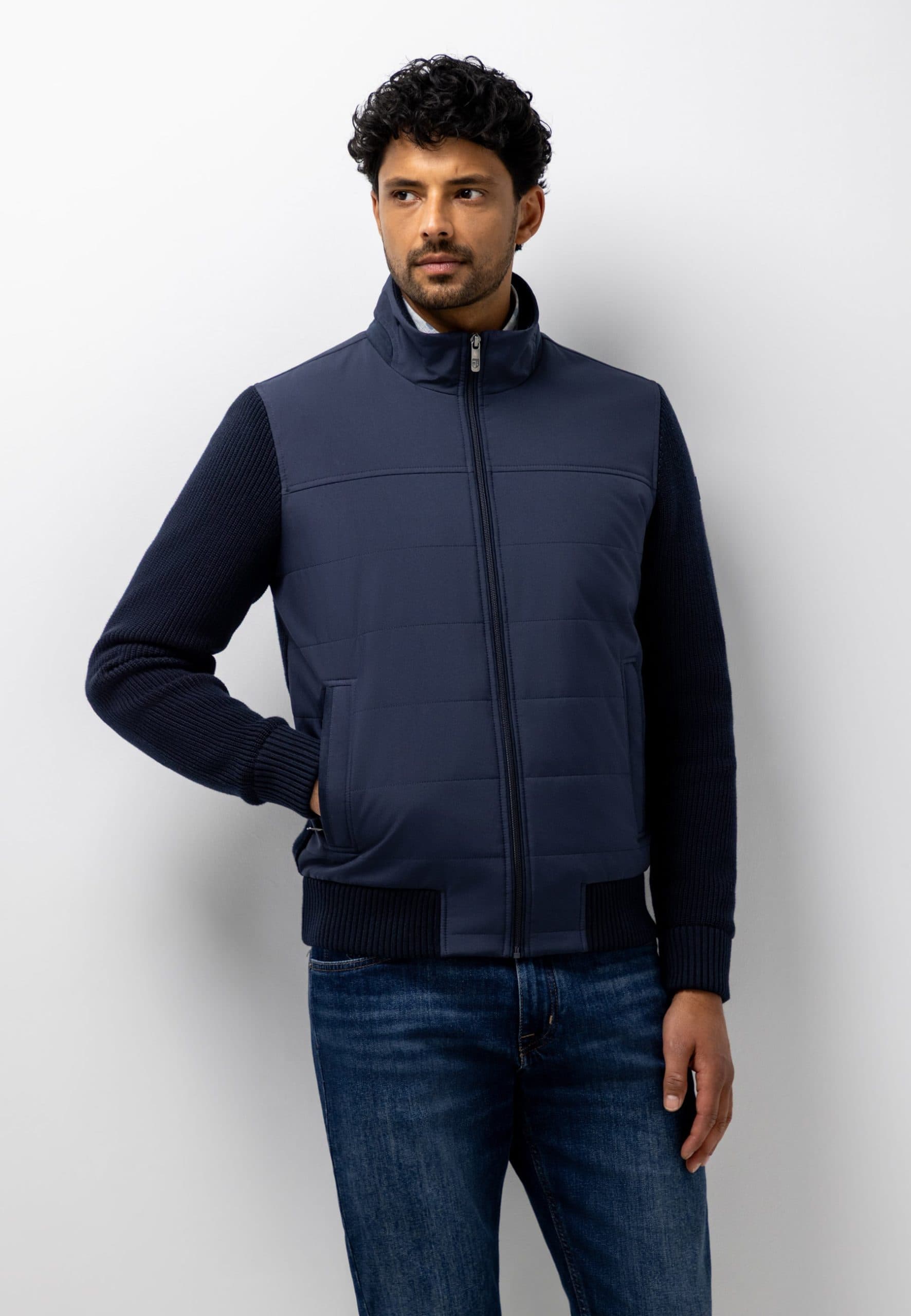 Vest met suèdelook voorzijde 161-26070-5900