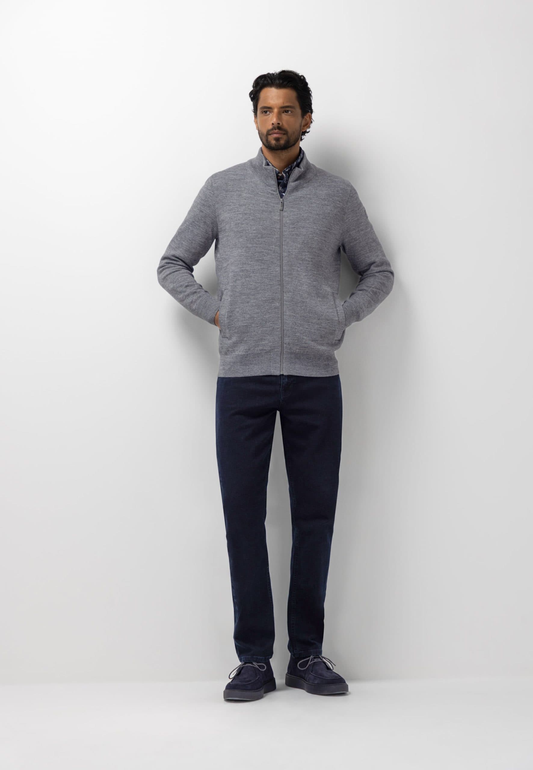 Vest van wolmix 161-26097-9559