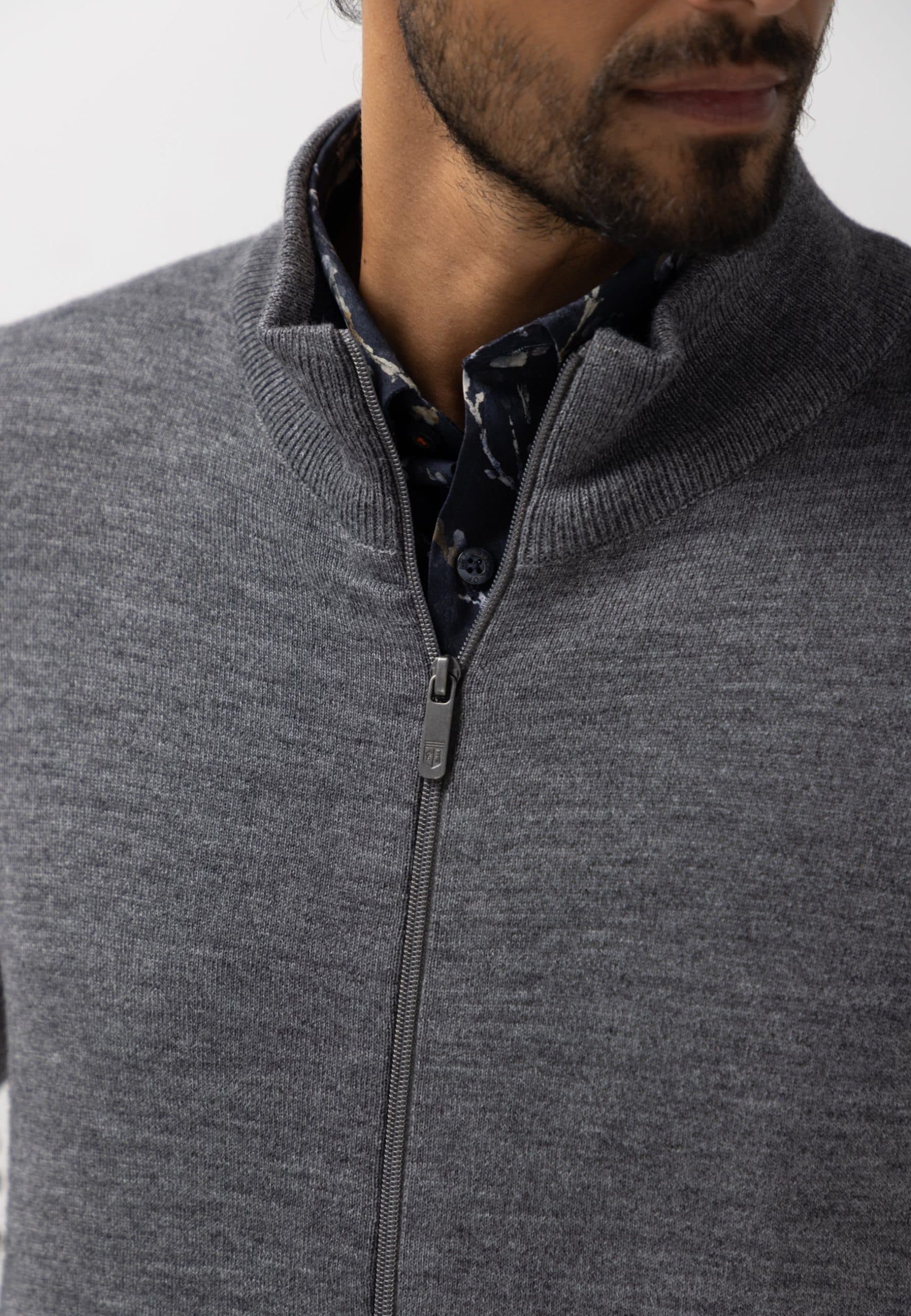 Vest van wolmix 161-26097-9559