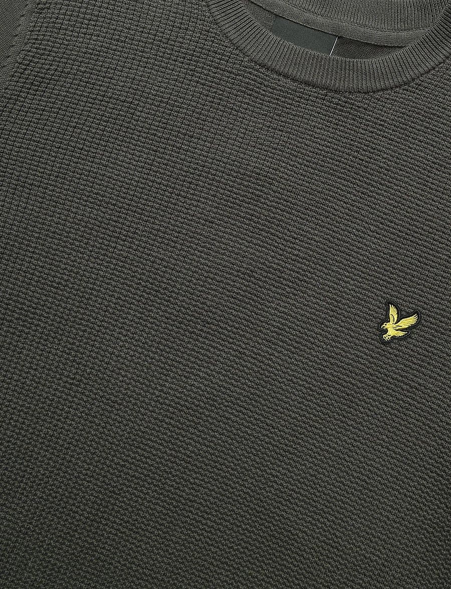 Lyle & Scott Panelled Waffle Knitted Polo