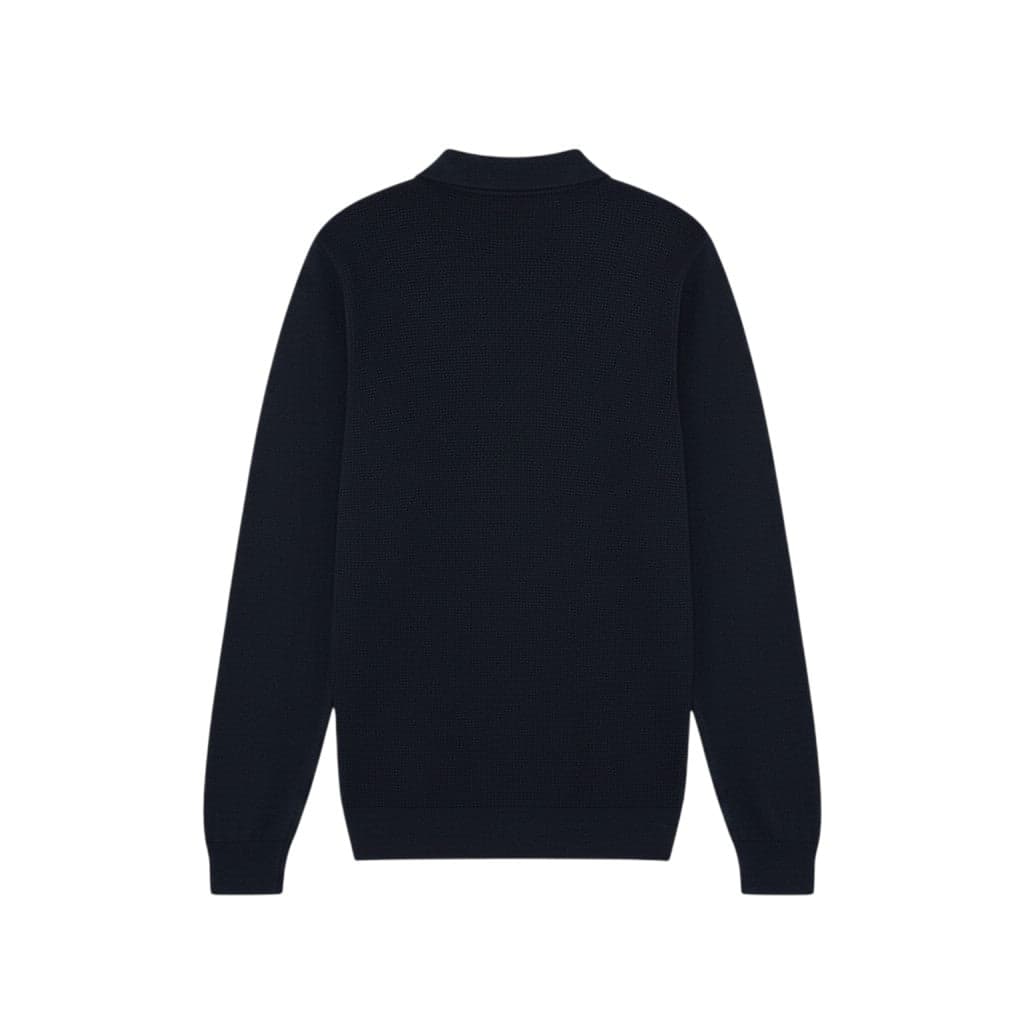 Lyle & Scott Panelled Waffle Knitted Polo KN2570V