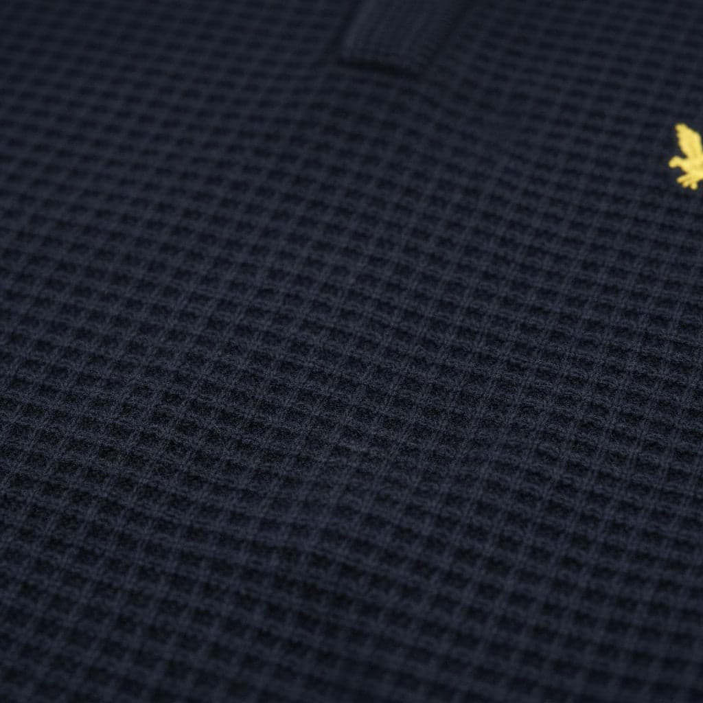 Lyle & Scott Panelled Waffle Knitted Polo KN2570V