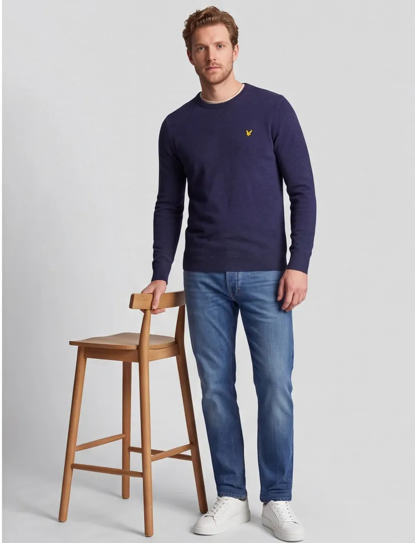 Lyle & Scott lambswool blend crew neck sweater