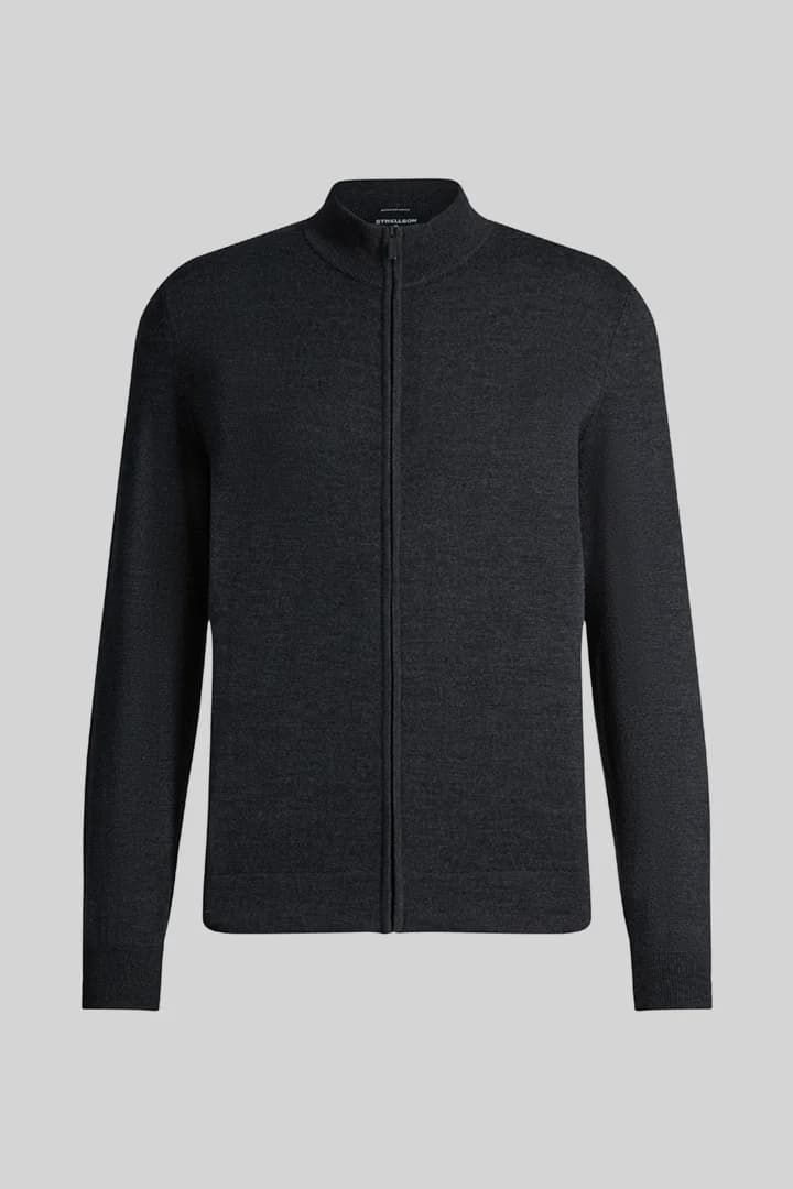 Strellson Marek merino vest met opstaande kraag