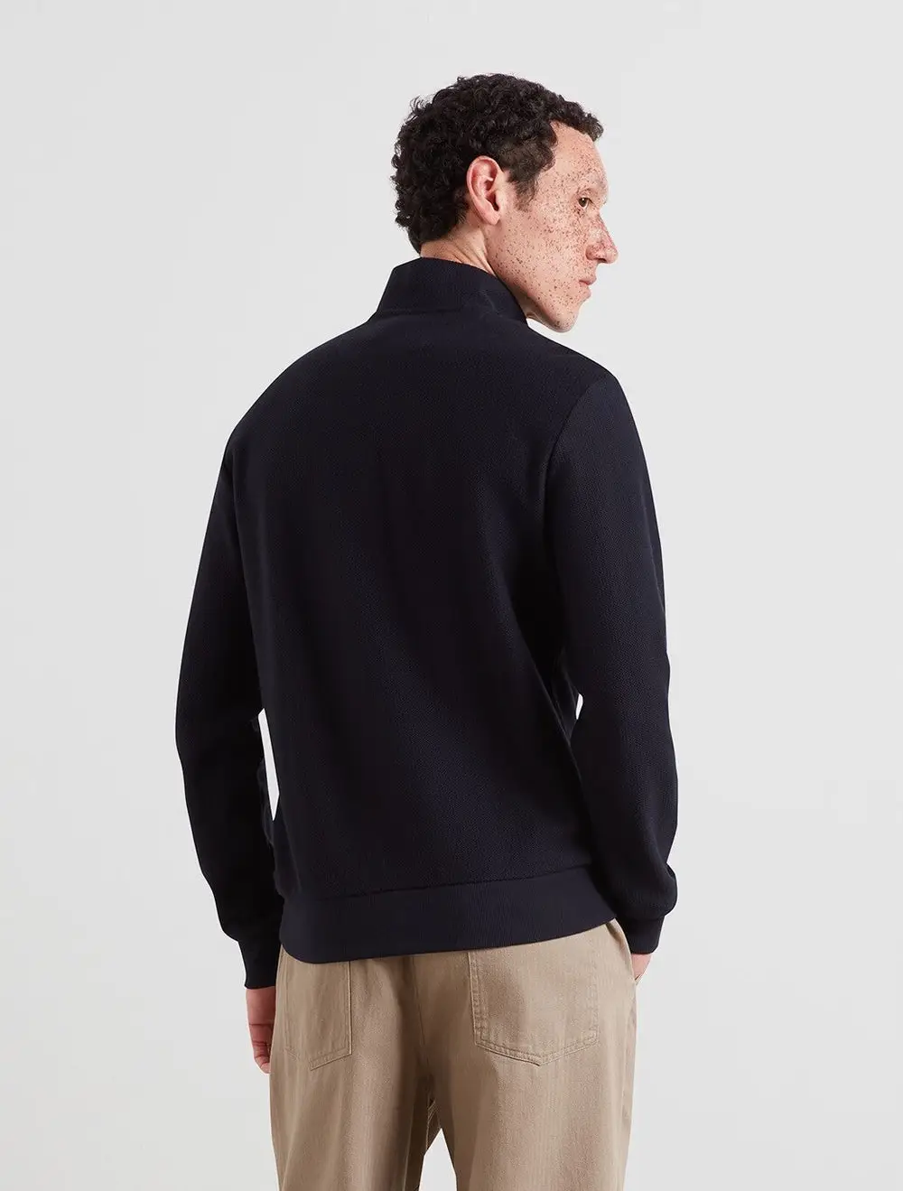 Farah Conrad Textured Quarter Zip Sweatshirt
