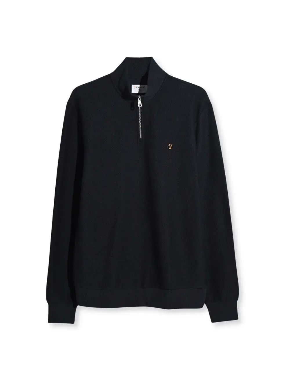 Farah Conrad Textured Quarter Zip Sweatshirt