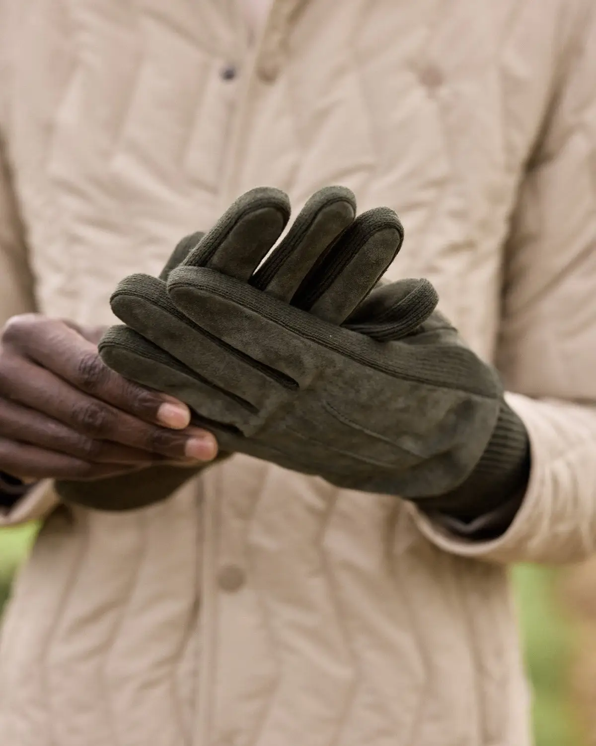 GLOVES MIX leren handschoenen