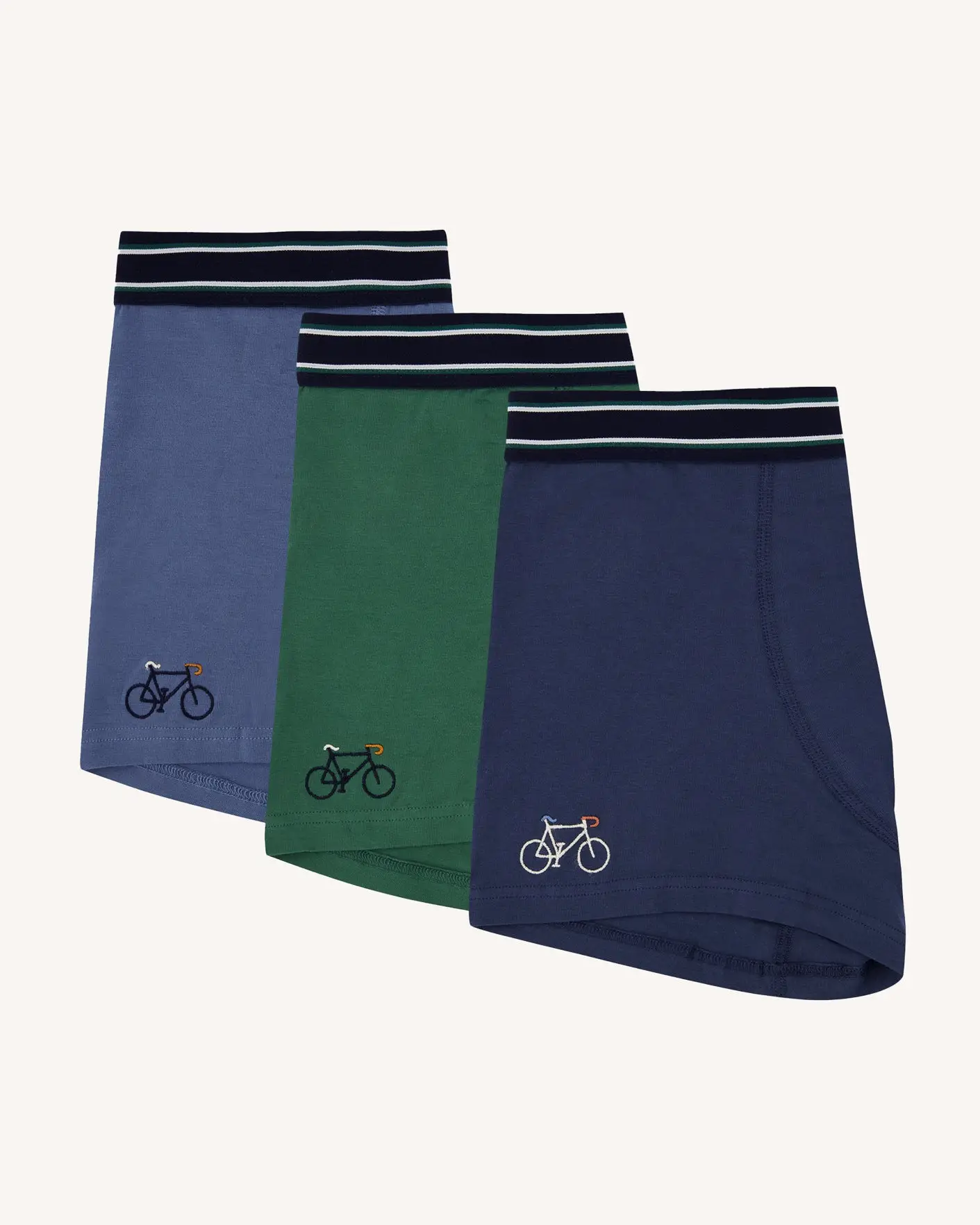Set van 3 groene en blauwe boxershorts (BOXER)