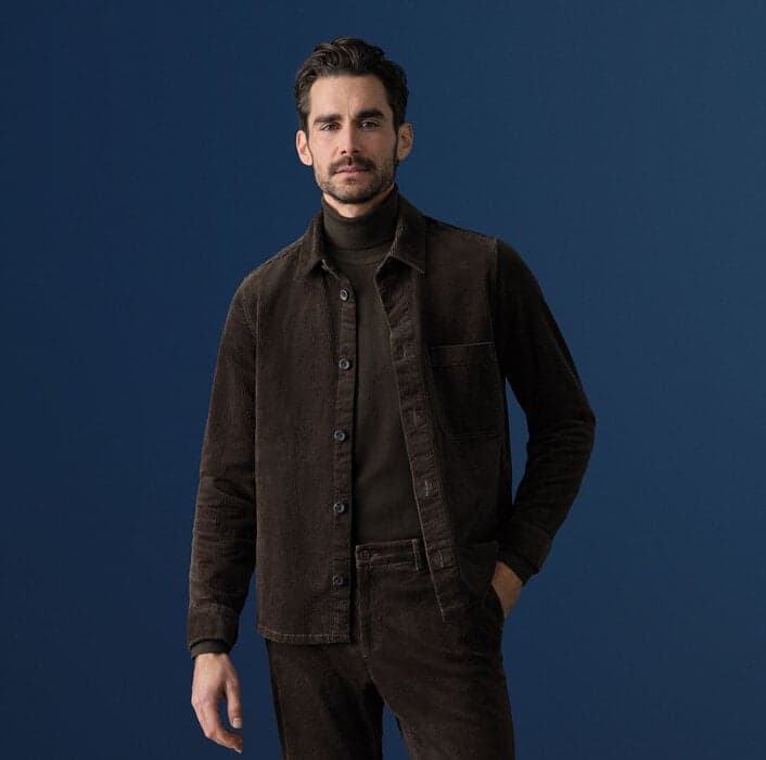 OLYMP Casual Strick Regular Fit Rollkragen — Brun-Noir