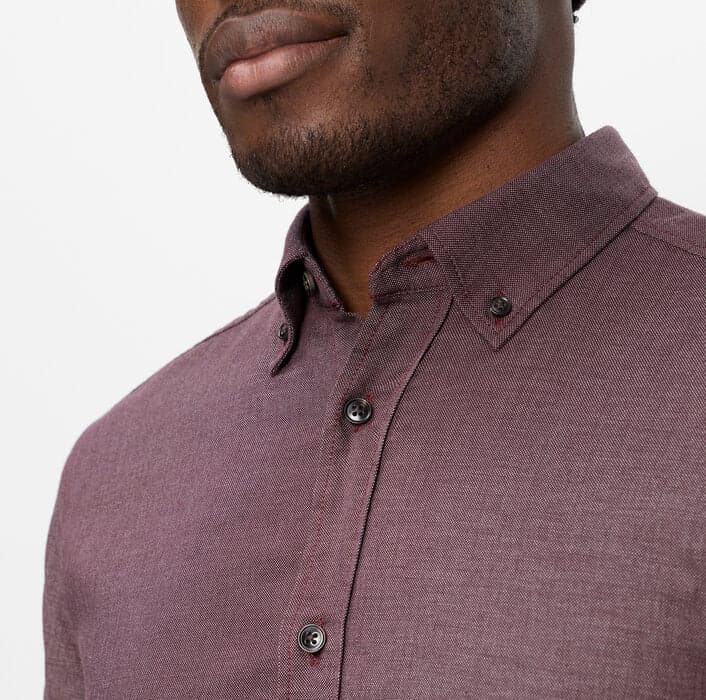 OLYMP Casual shirt, Regular Fit, button-down, Bordeaux