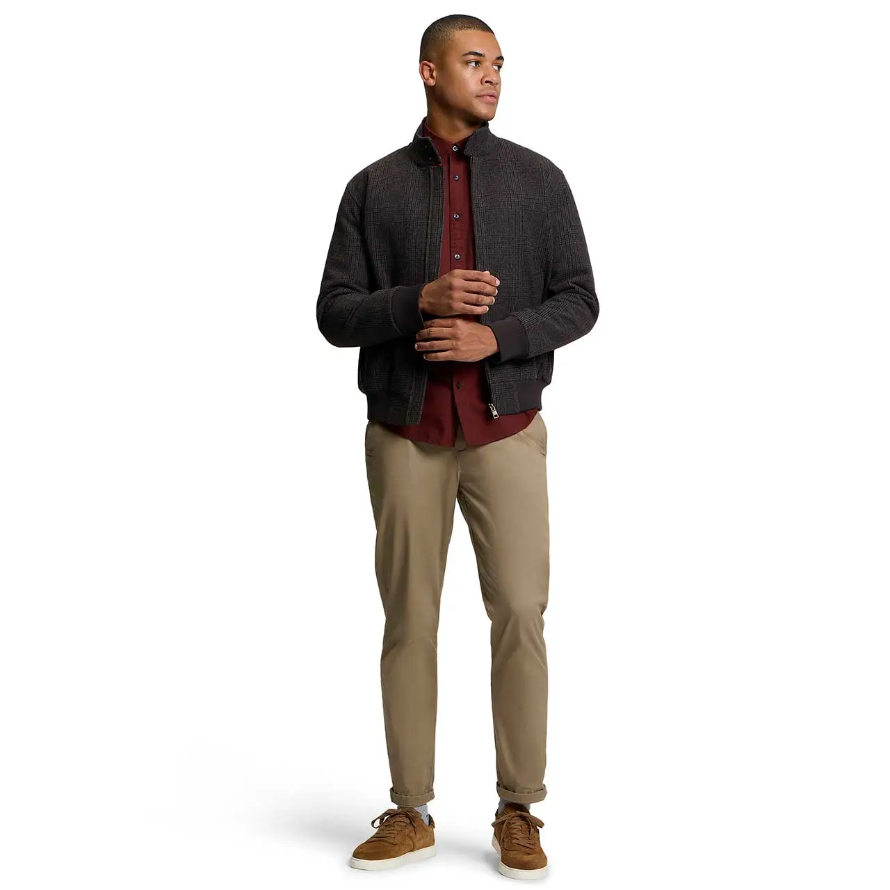 Harrington Bomber Jacket in Dark Brown