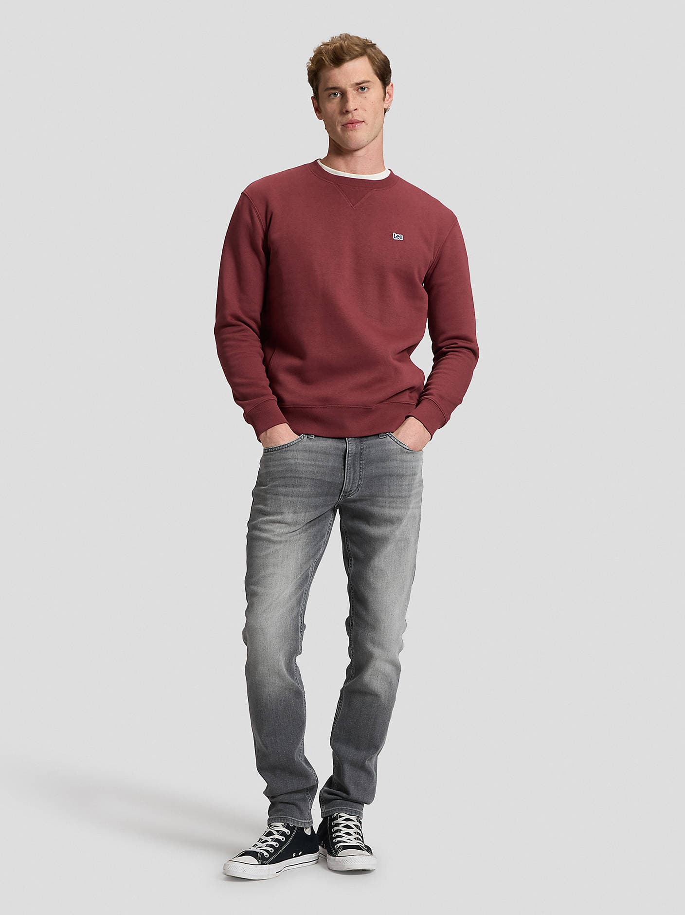 Lee Regular Patch Crew Sweatshirt – Port