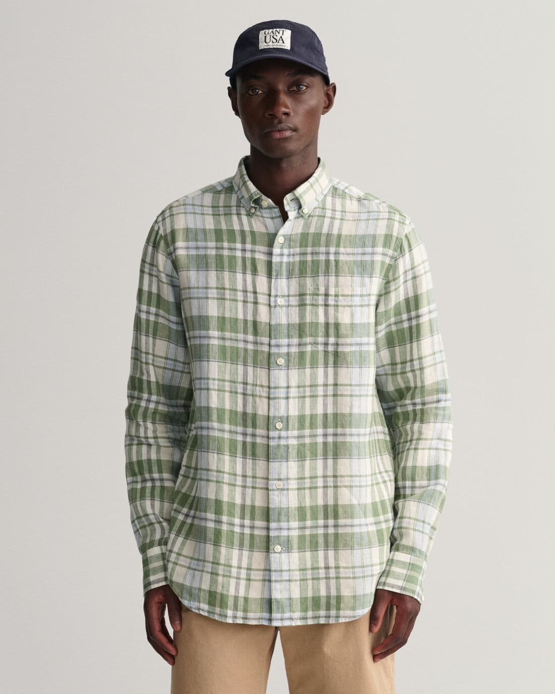 Reg linen madras shirt