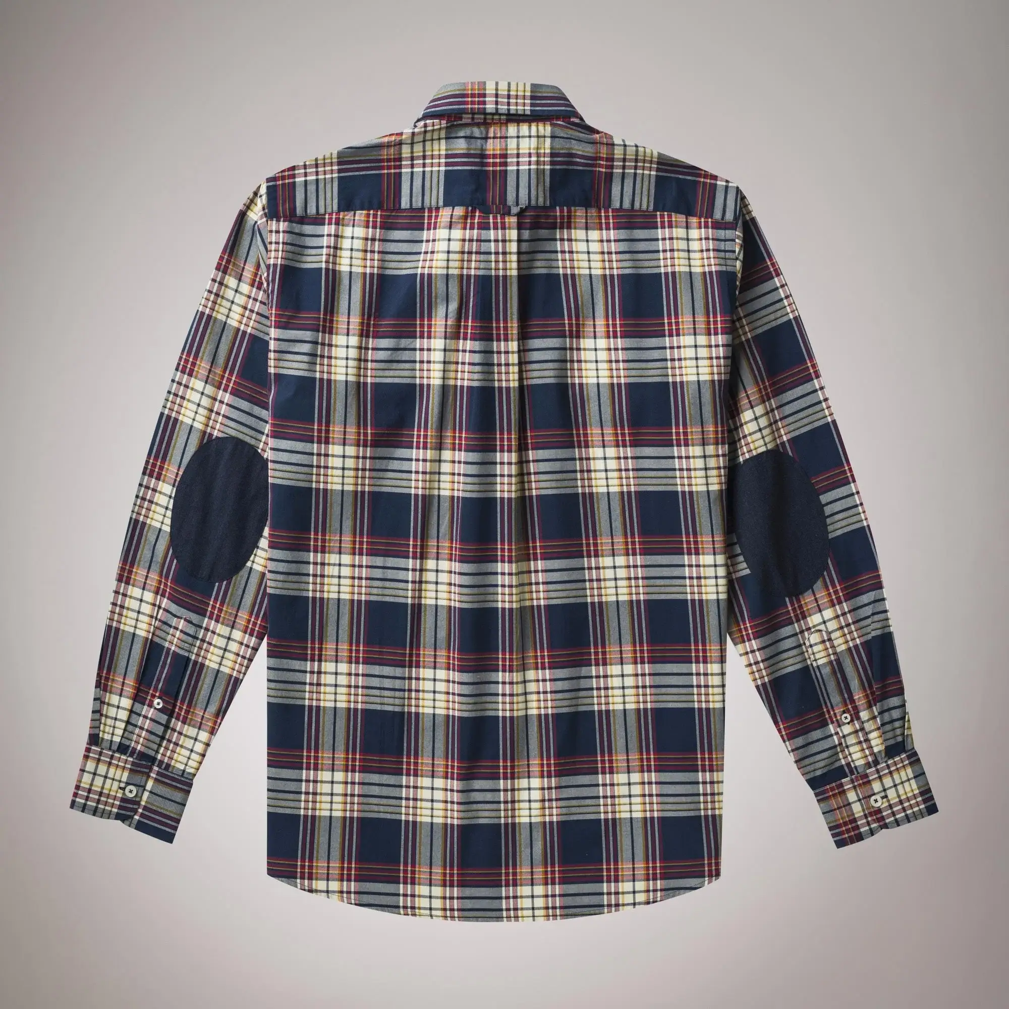 Check shirt with patches