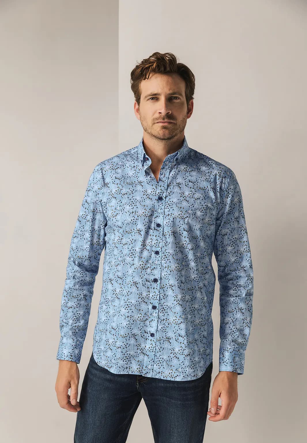 Reg fit lm poplin