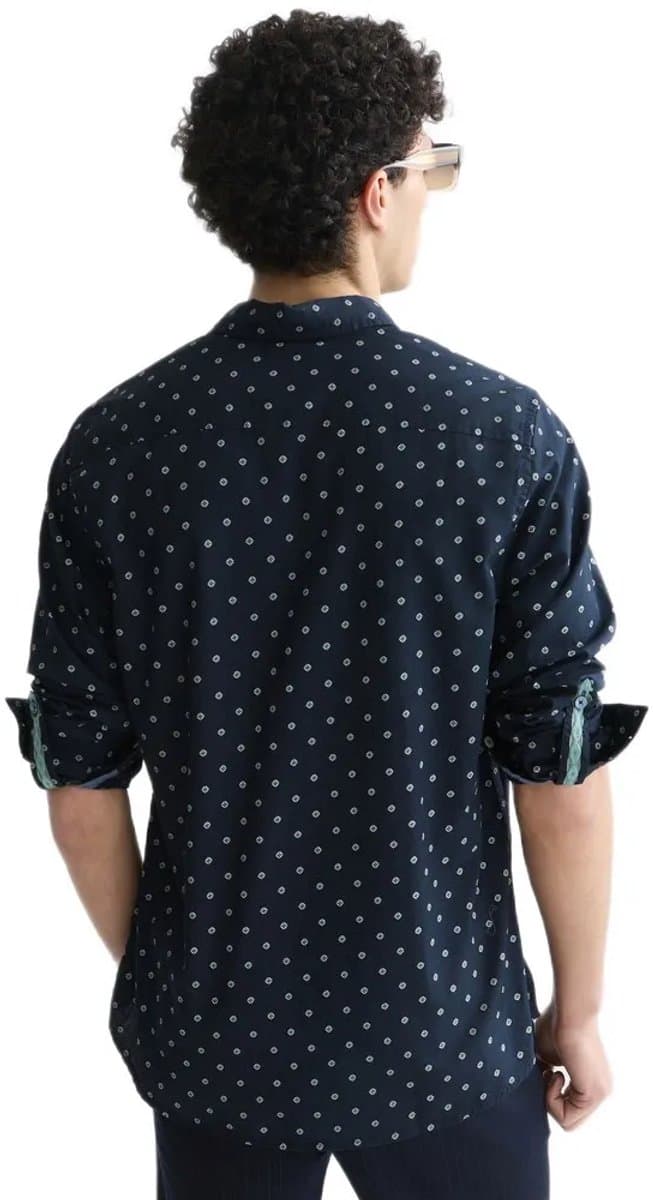 Scotch & Soda Printed Cotton Poplin Regular-Fit Shirt 184700-401
