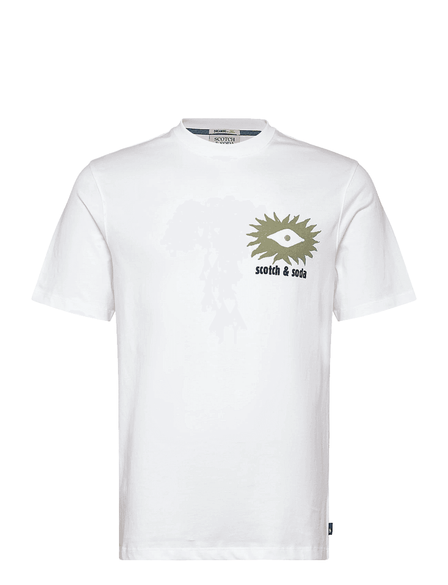 Front and back artwork relaxed-fit T-shirt