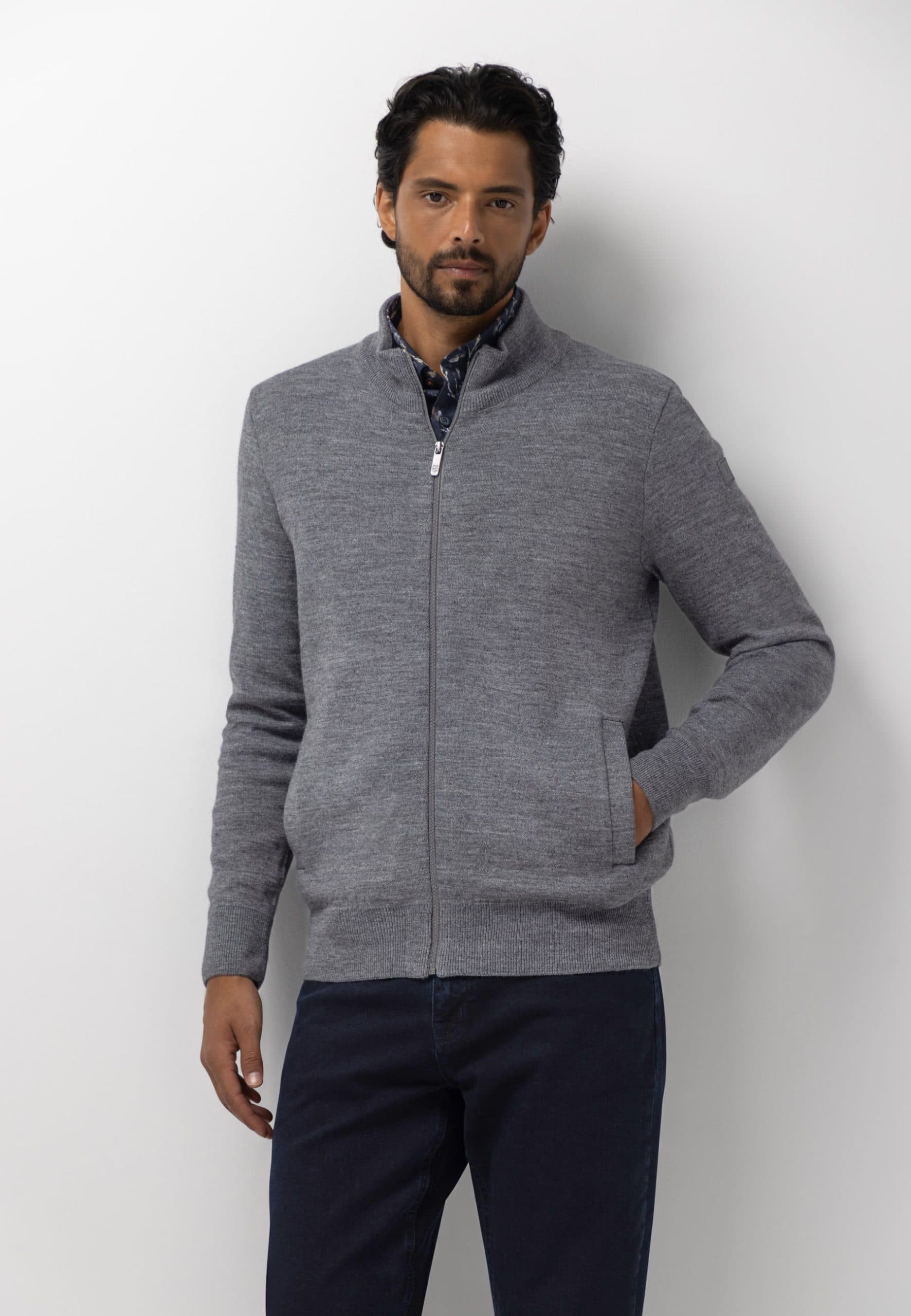 Vest van wolmix 161-26097-9559