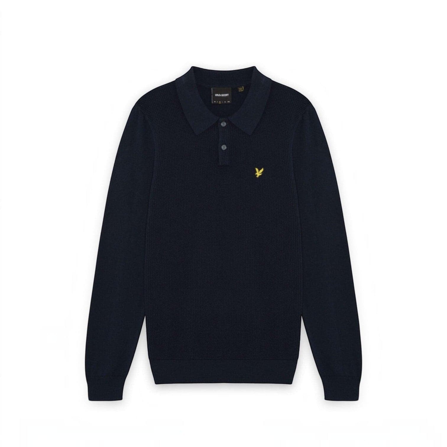 Lyle & Scott Panelled Waffle Knitted Polo KN2570V