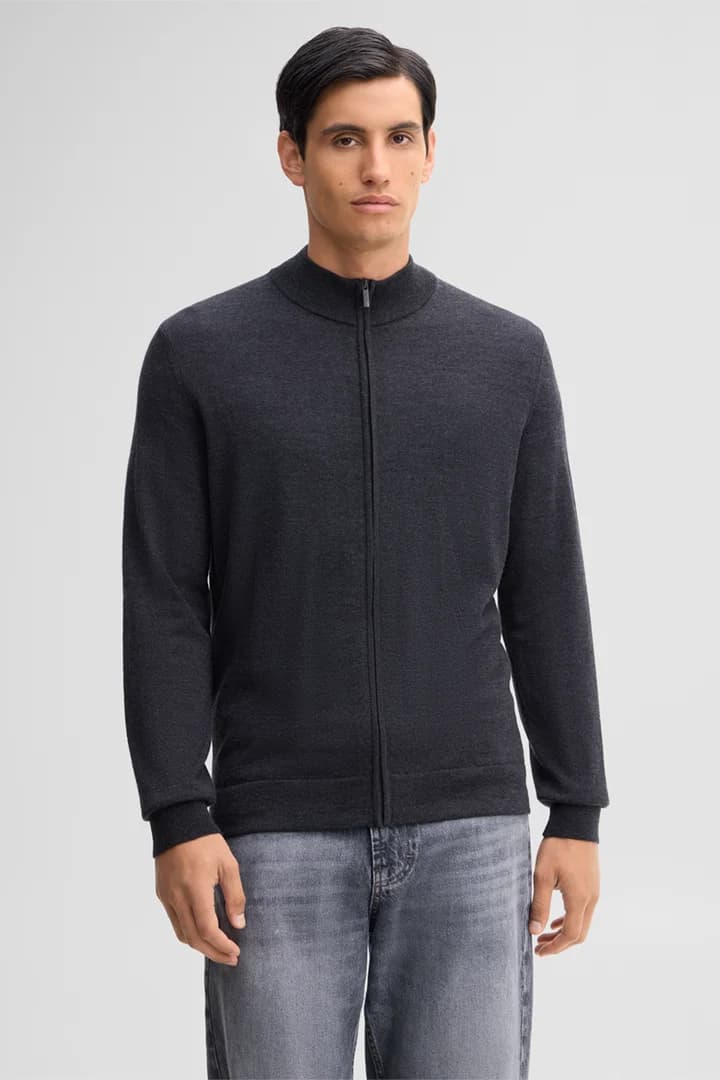 Strellson Marek merino vest met opstaande kraag