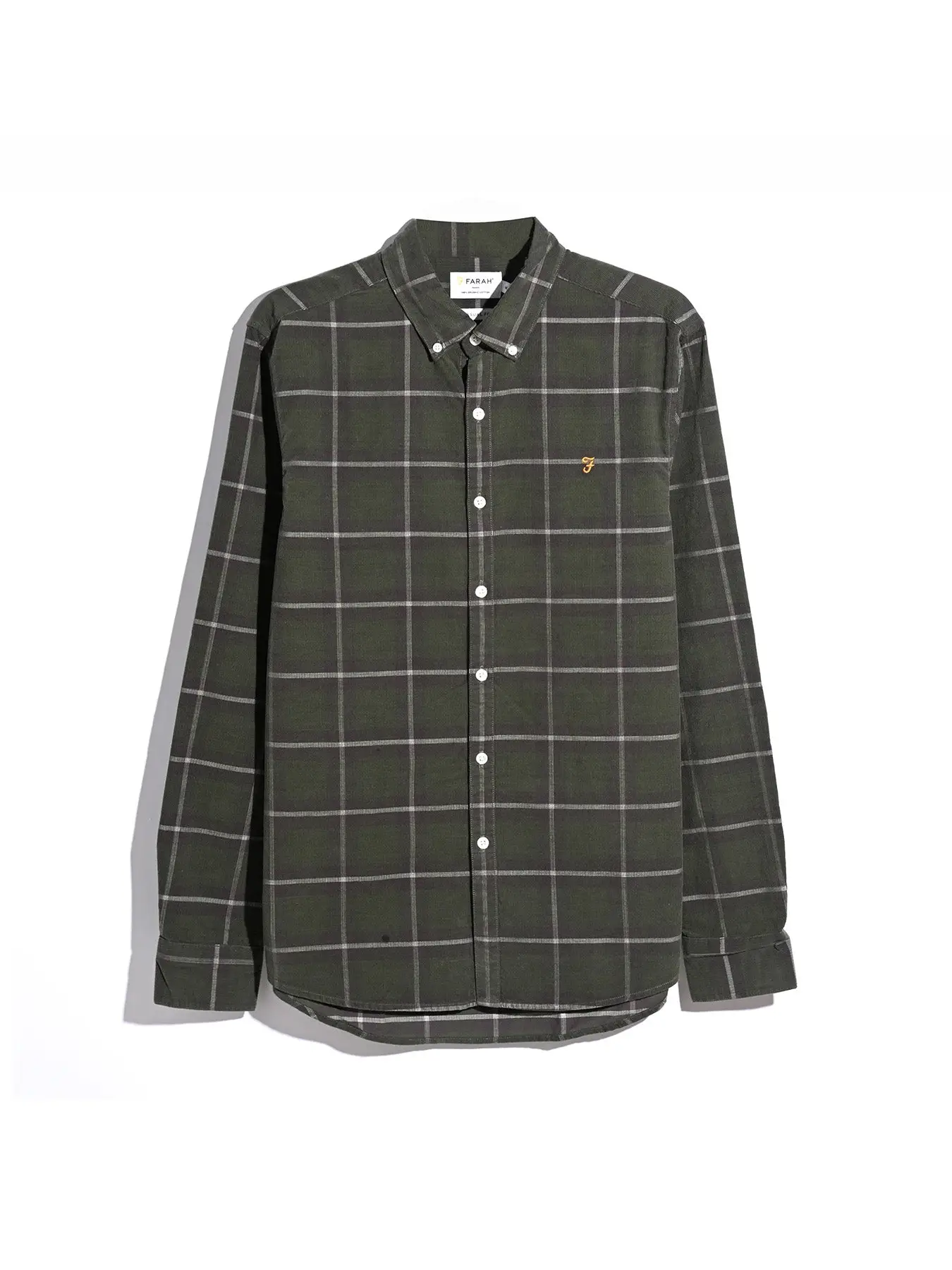 Maverick Regular Fit Check Cord Shirt In Rosemary