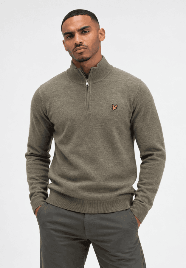 Lyle & Scott Lambswool Blend Quarter Zip Jumper