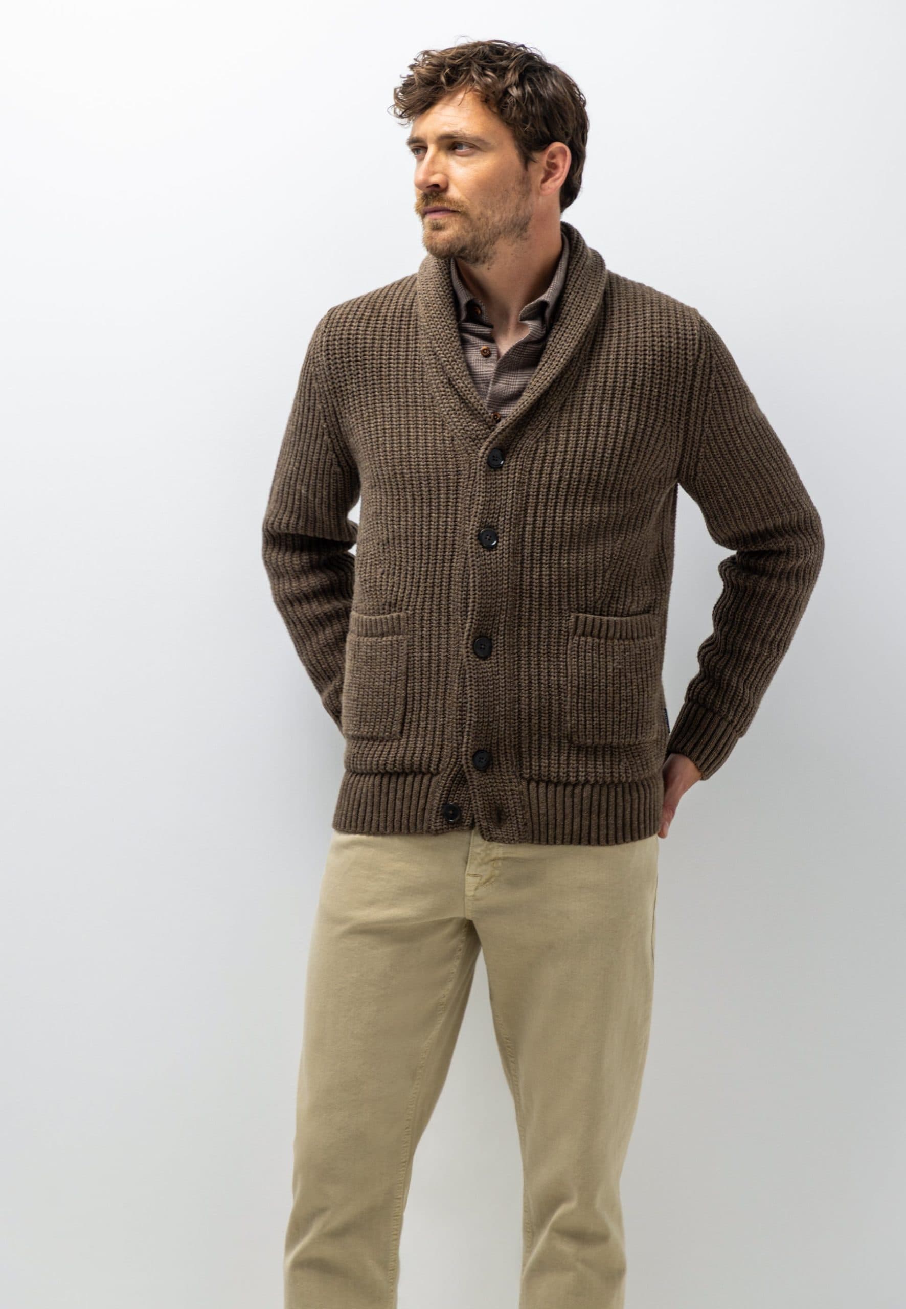 Vest met sjaalkraag