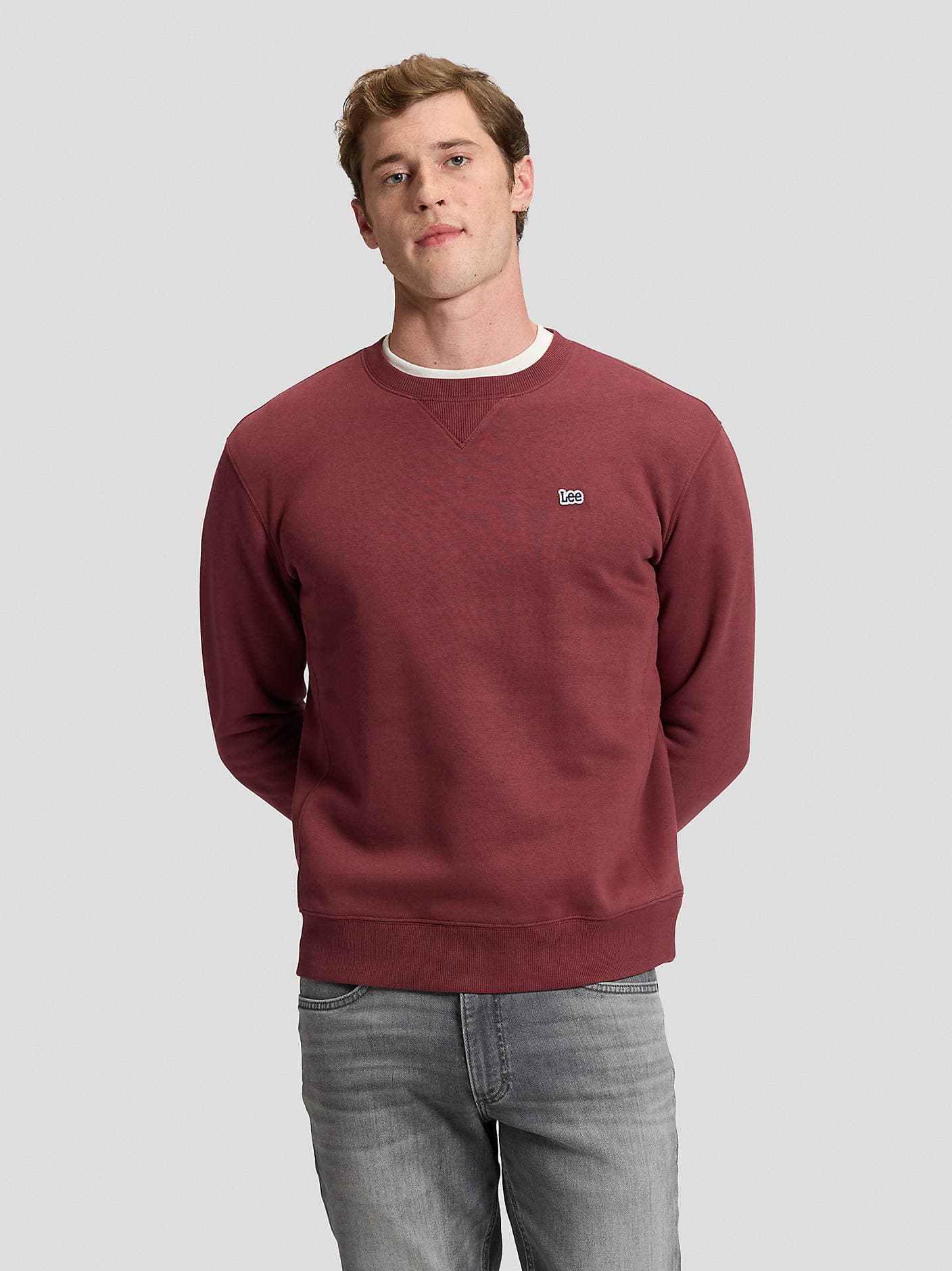 Lee Regular Patch Crew Sweatshirt – Port