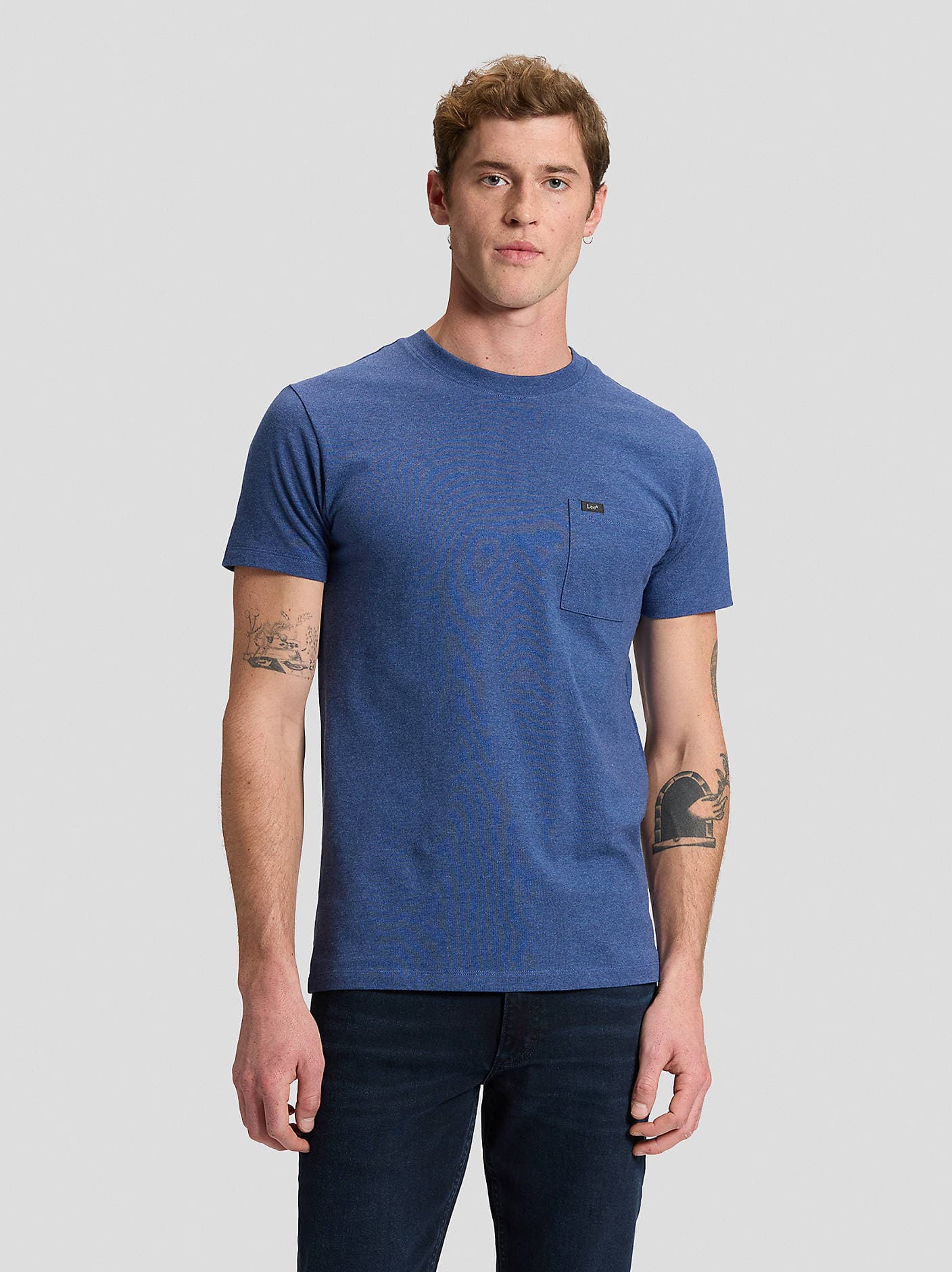Lee Slim Ultimate Pocket Tee – Navy Mele