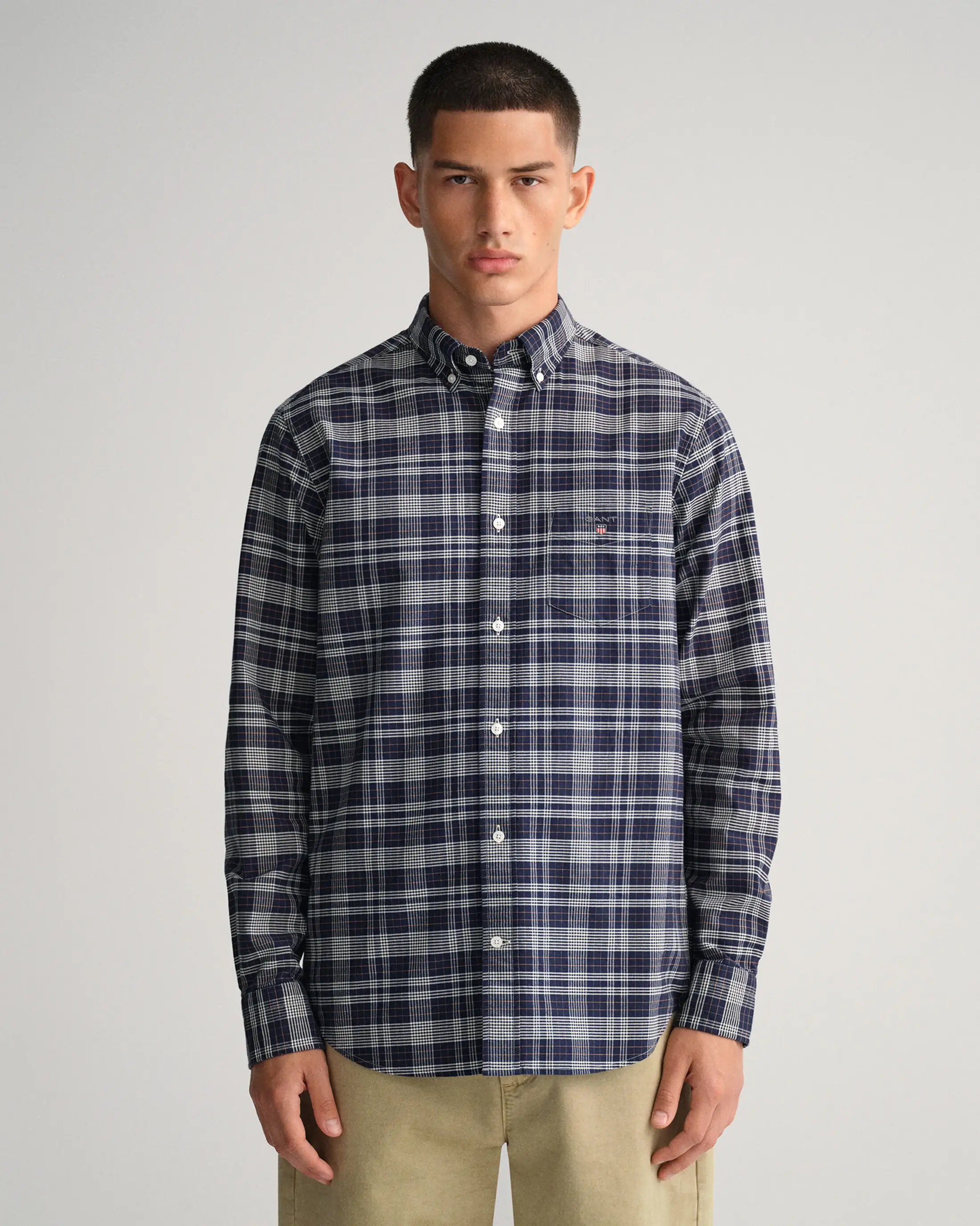 Reg oxford check shirt