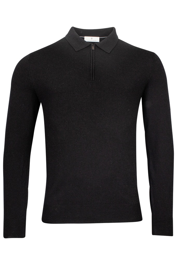 Polo collar zip