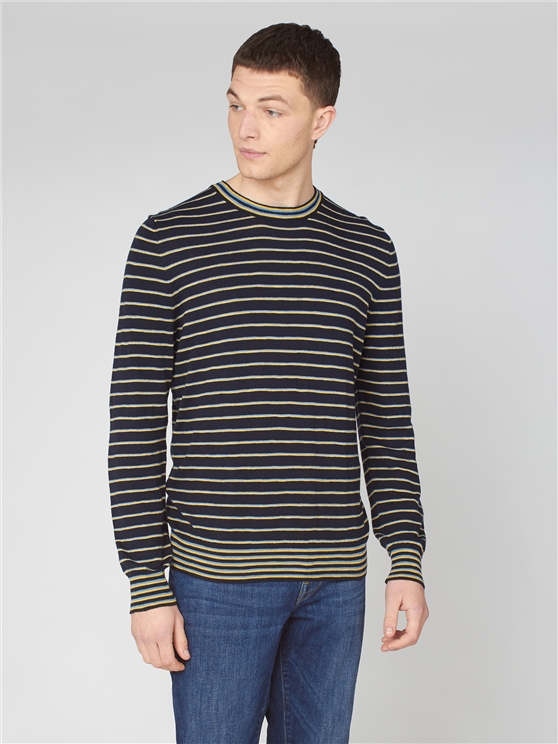 Gestreepte pull ronde hals