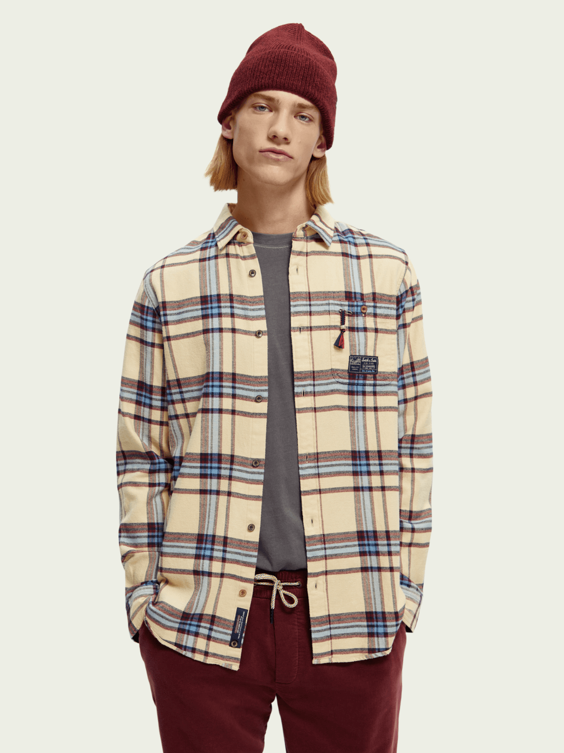 Brushed flanel checked