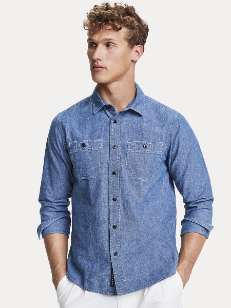 Chambray work wear shirt