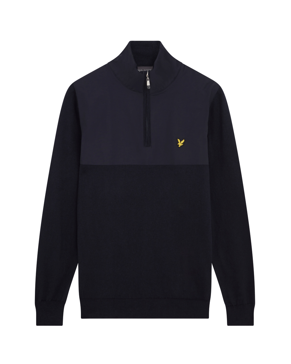 Overlay 1/4 zip knit