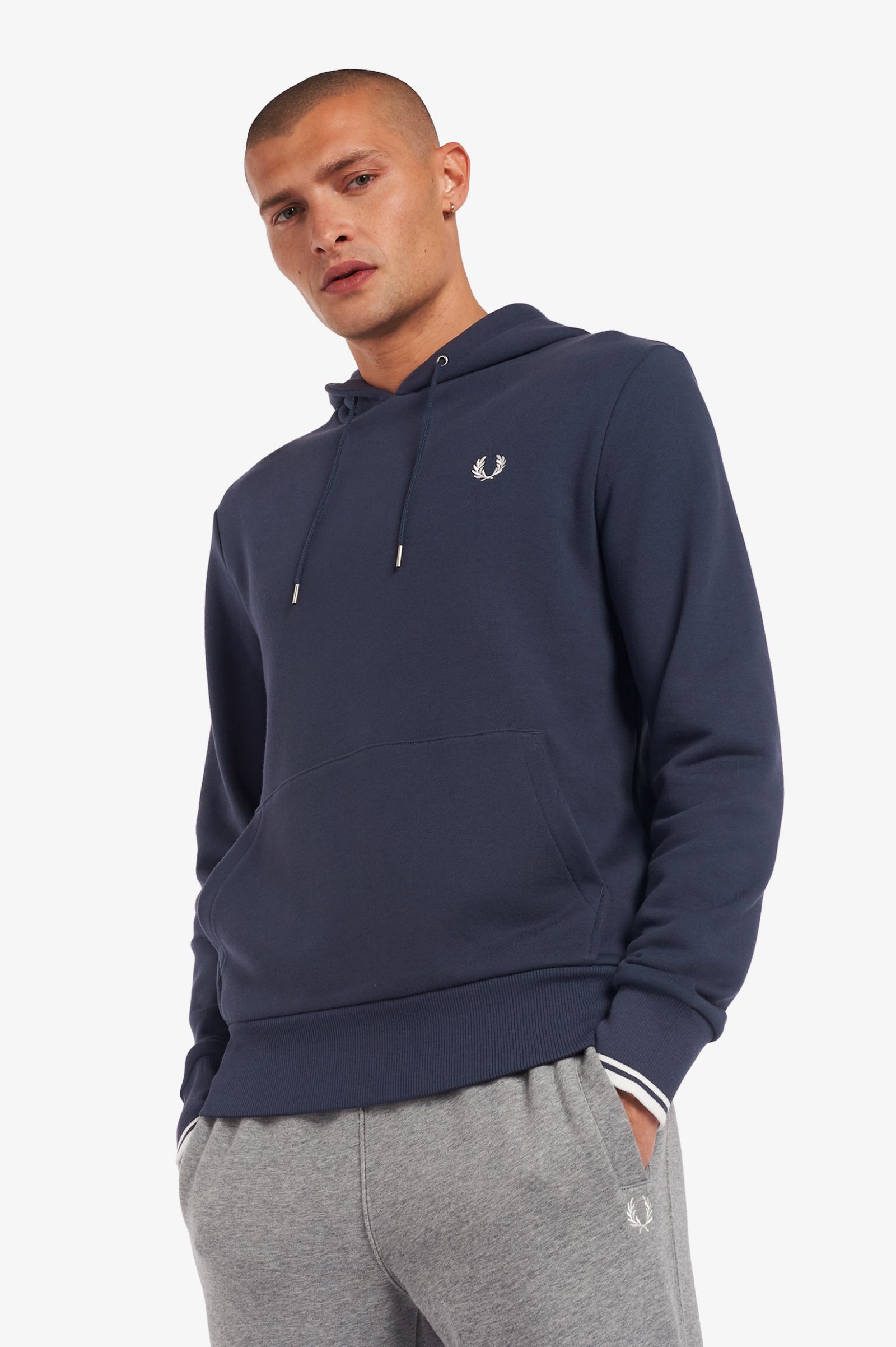 Tipped hooded sweatshirt