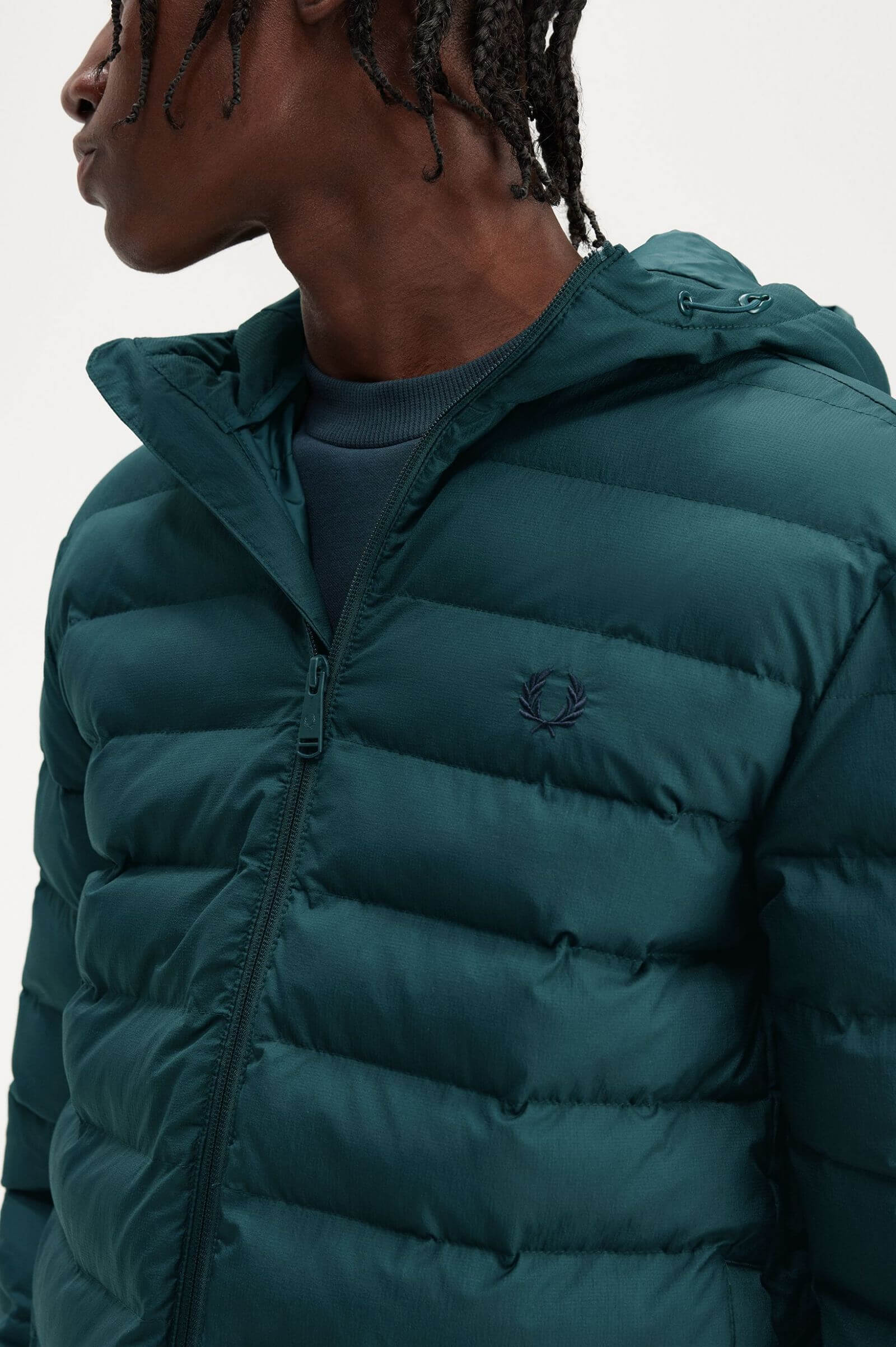 Hooded insulated jacket