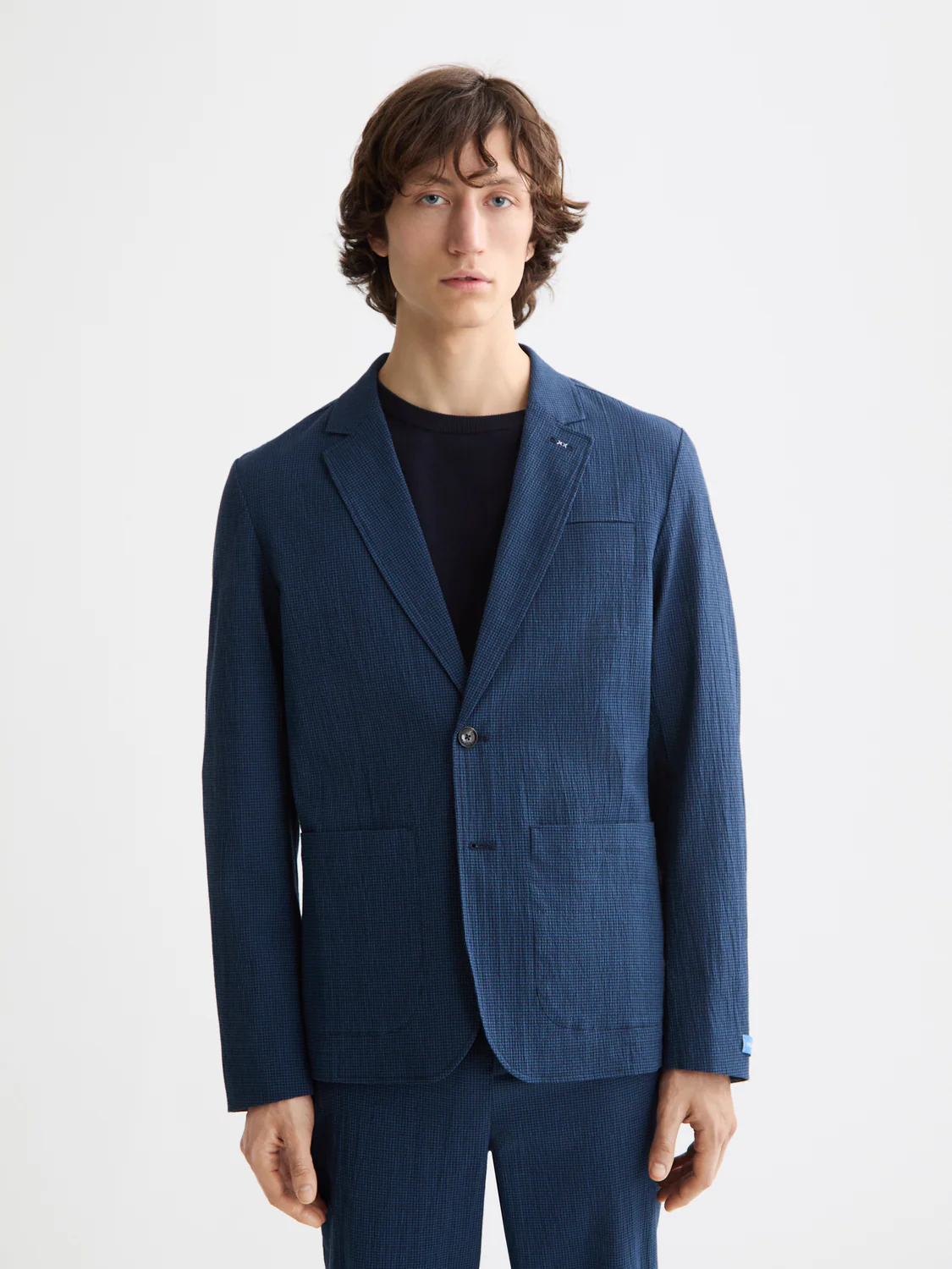 Reg fit seersucker blazer