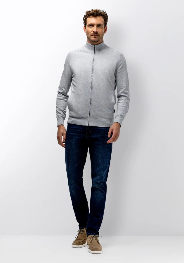 Mouline cardigan rits