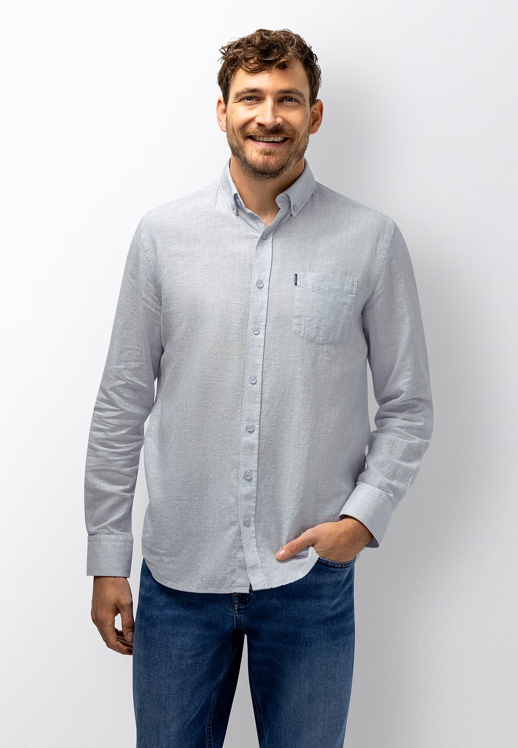 Reg fit lm bd linnen